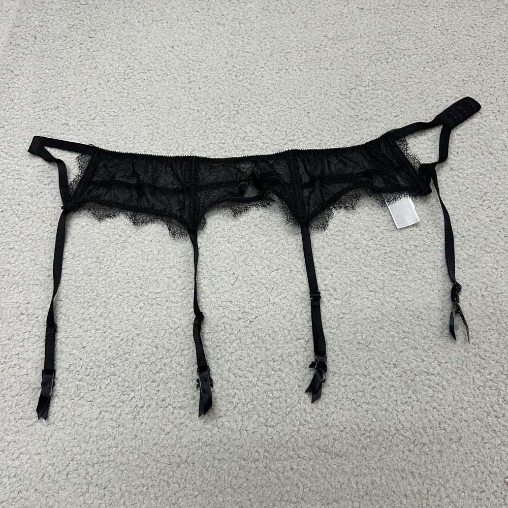 Victoria Secret Garter Belt XS Standard Belt Black Lace Lingerie